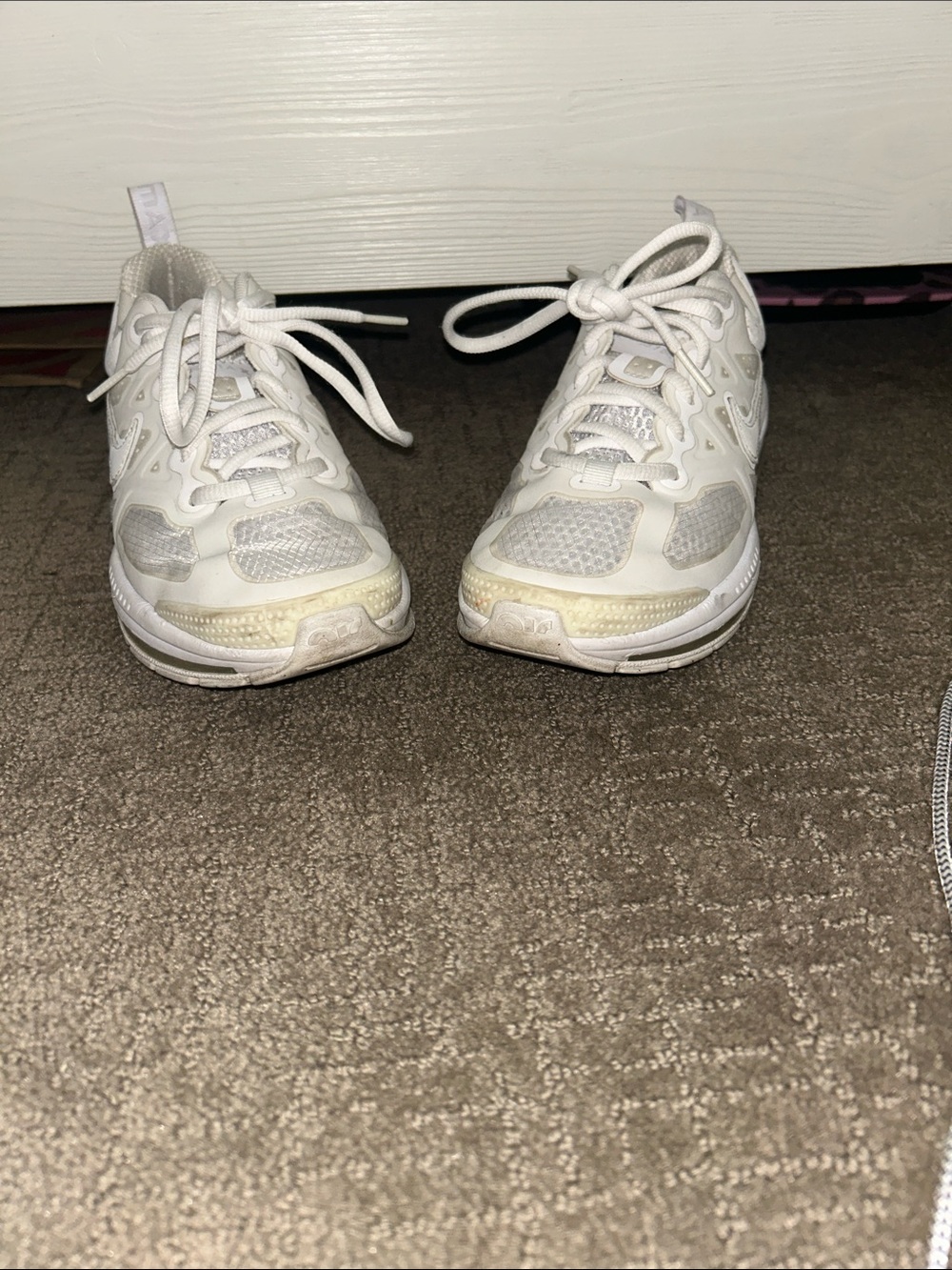 Nike White Low-Top Mesh Sneakers